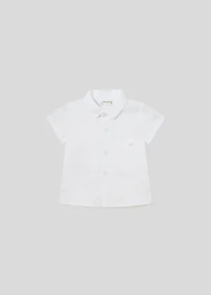 1194 - S/s shirt for newborn boy - White