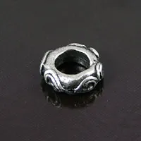 12mm Twisted Edge Spacer Bead 3.75mm Thick w/6mm hole, Antique Silver, ea