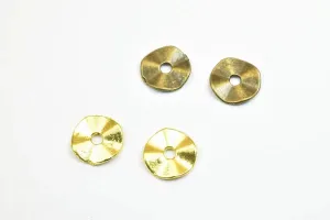 20 PCs Bronze/Gold Alloy Metal Roundel Plain Spacer 10mm Hole Size 1.5mm Beads For Jewelry Making Craft Supplies Beads