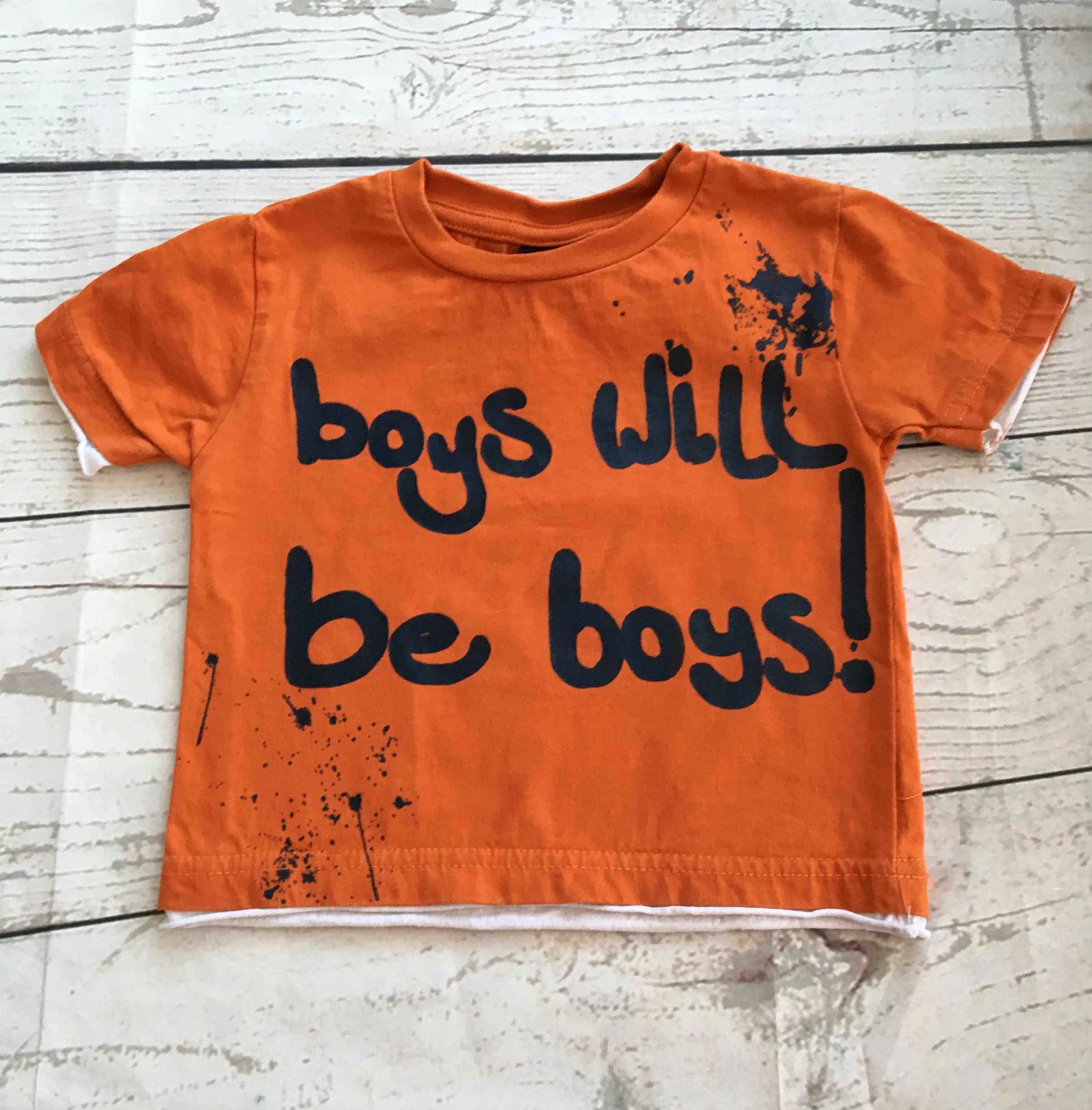 3-6 Months Boys Will Be Boys Tshirt