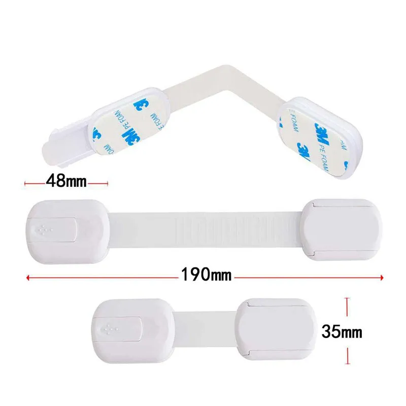 6Pcs Plastic Lock Straps Safety Protection For Infant