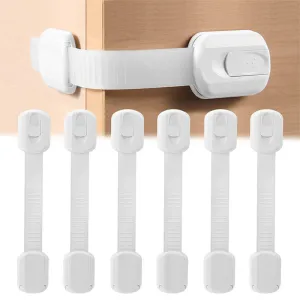 6Pcs Plastic Lock Straps Safety Protection For Infant