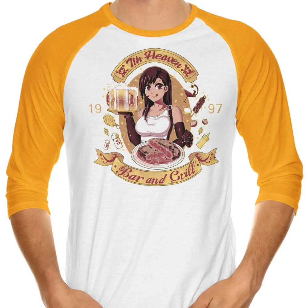 7th Heaven Bar and Grill - 3/4 Sleeve Raglan T-Shirt