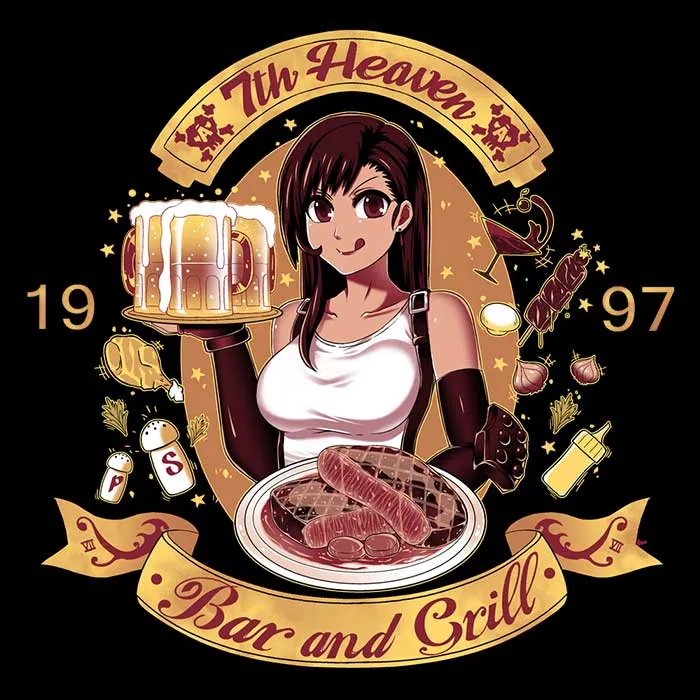 7th Heaven Bar and Grill - 3/4 Sleeve Raglan T-Shirt