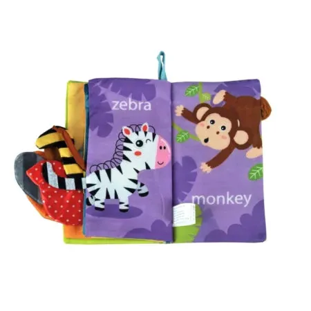 Adore Baby Cloth Tail Book – Land Animals Theme