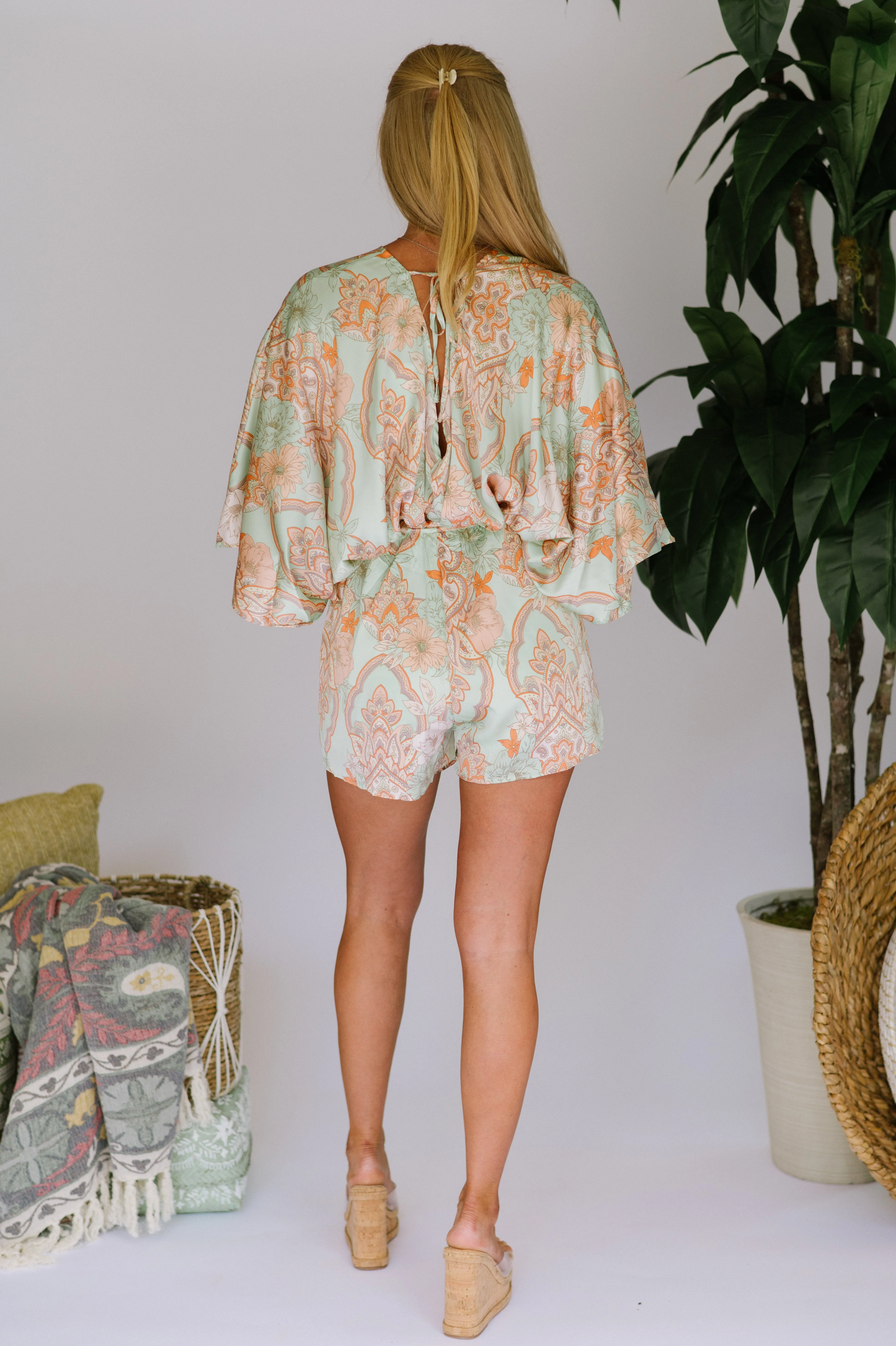 Ardin Kimono  Romper- Multi