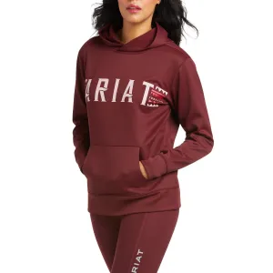 Ariat Ladies Logo TEK Windsor Wine Hoodie 10037562