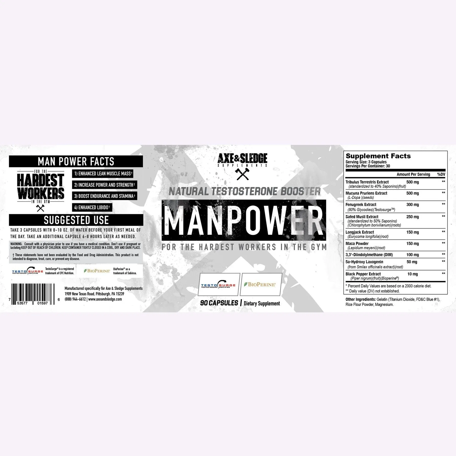 Axe & Sledge - Man Power - 30 Serves