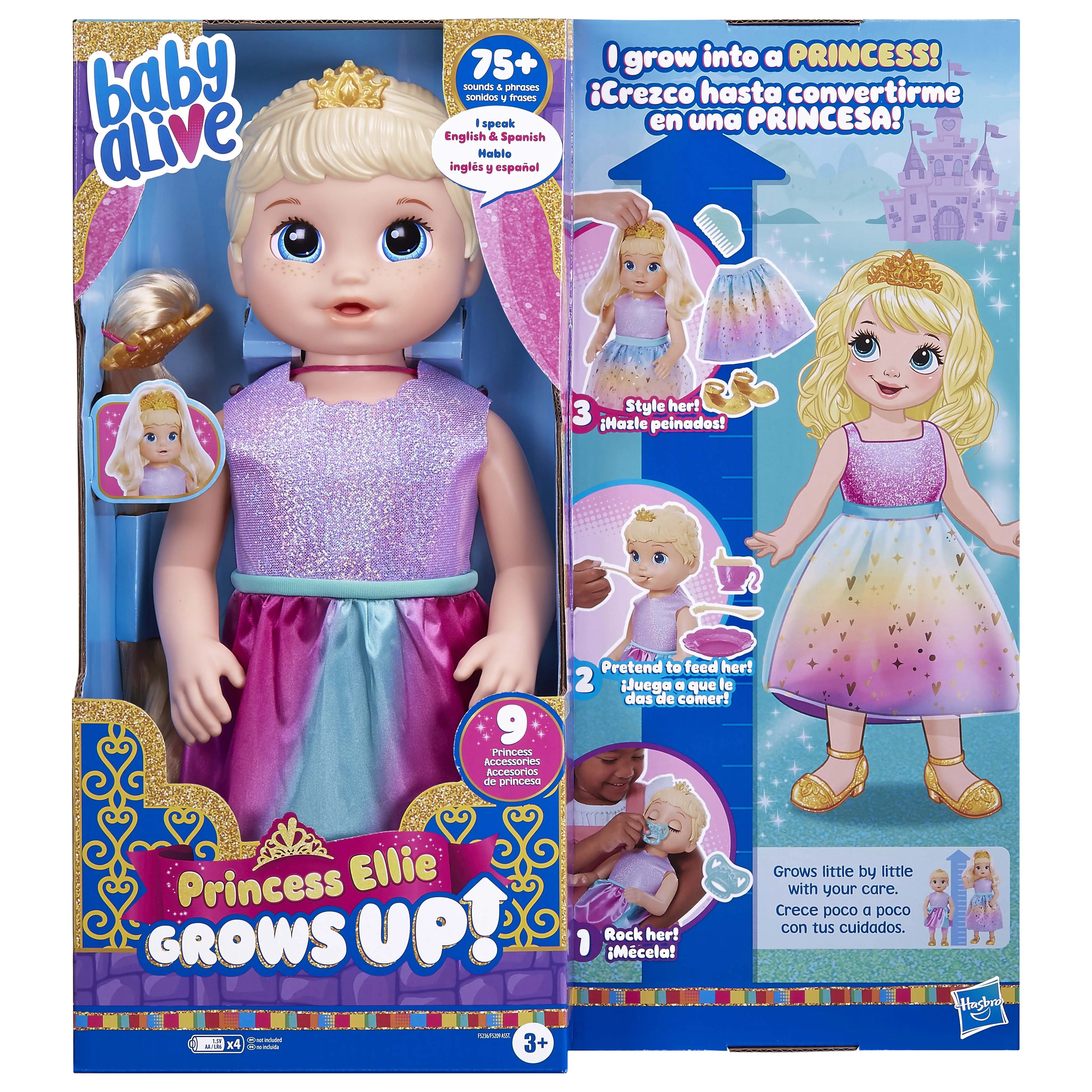 Baby Alive Princess Ellie Grows Up! Blonde Hair