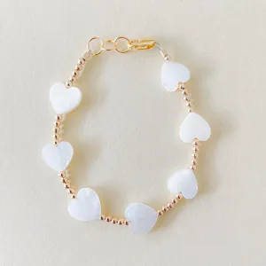 Baby Bracelet - White Heart