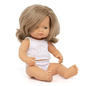 Baby Doll - Caucasian Girl - 38cm - BPA Free