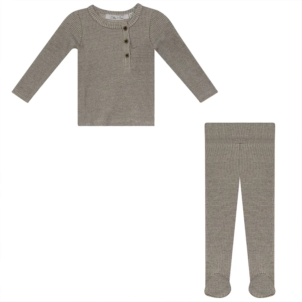 Baby Set With Placket At Side