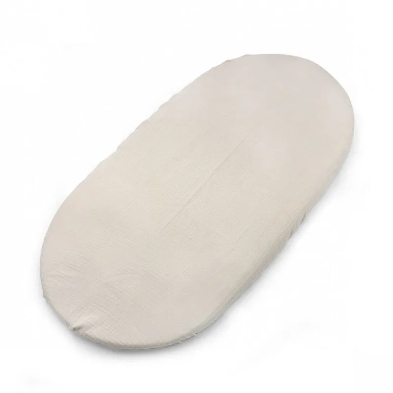 Bassinet muslin fitted sheet