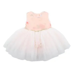 Bebe Embroidered Tutu Dress in Peach (Size 000-7)