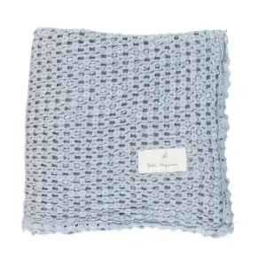 Bebe Organic Atlantic Blue Waffle Blanket