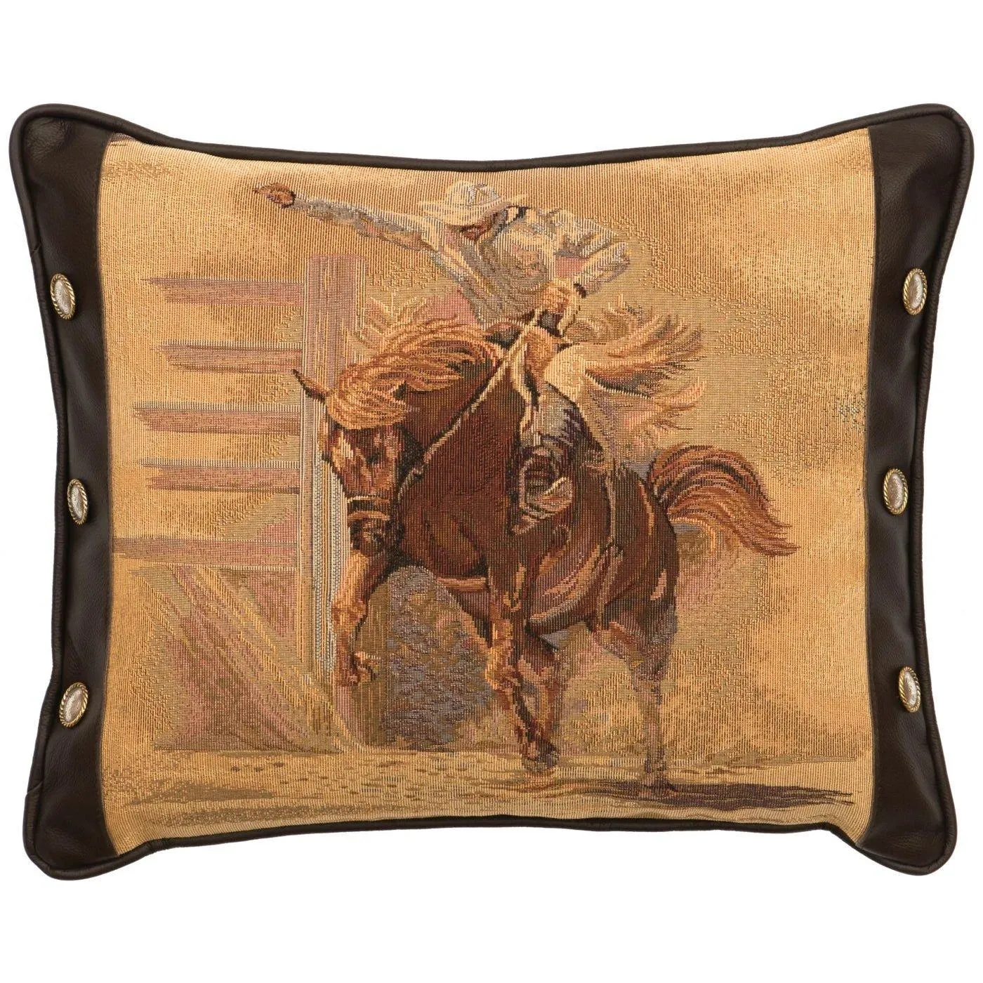 Bronco Rider Western Throw Pillow