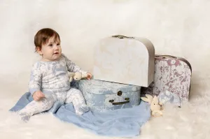 Cadeau Blue Little Luggage Layette Set