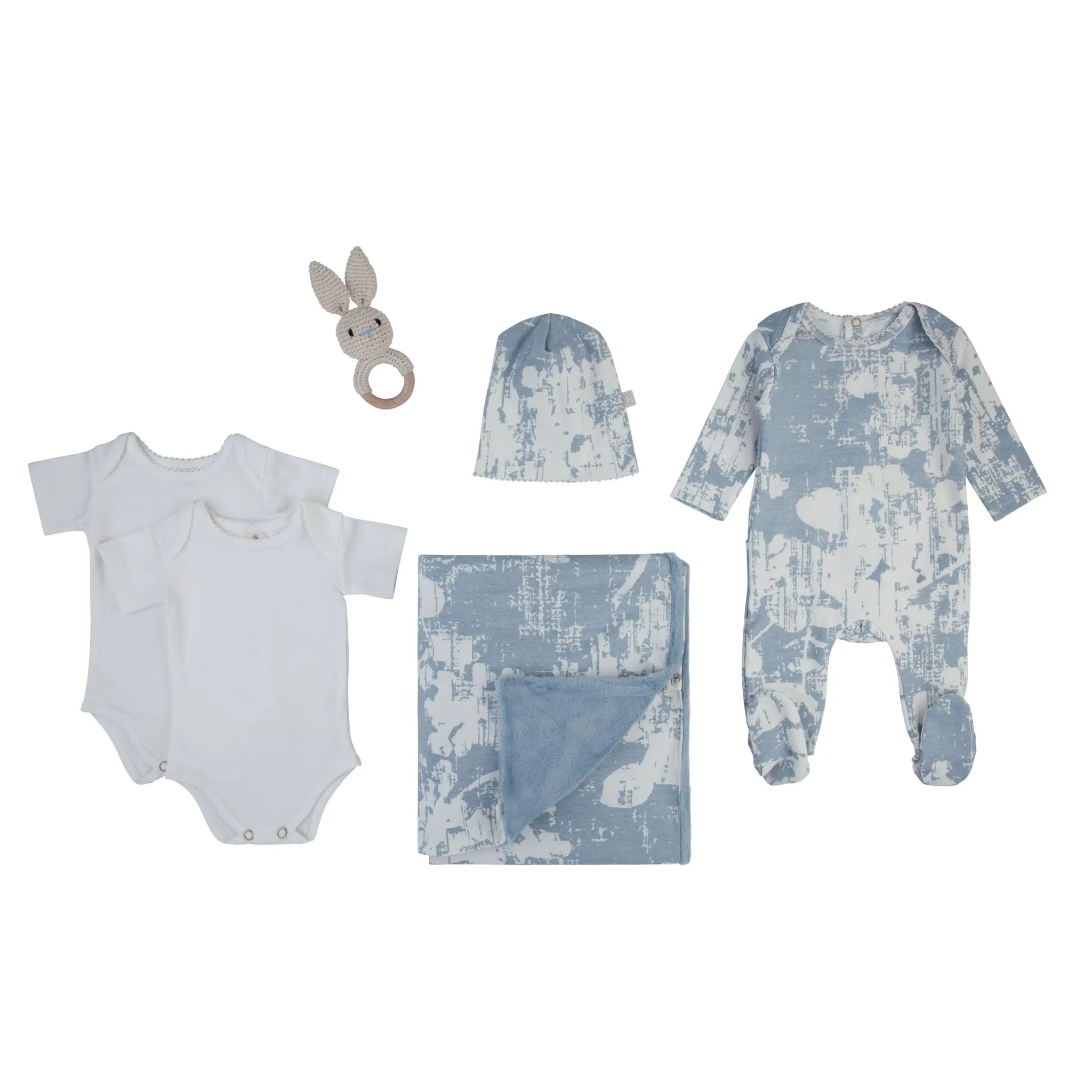 Cadeau Blue Little Luggage Layette Set