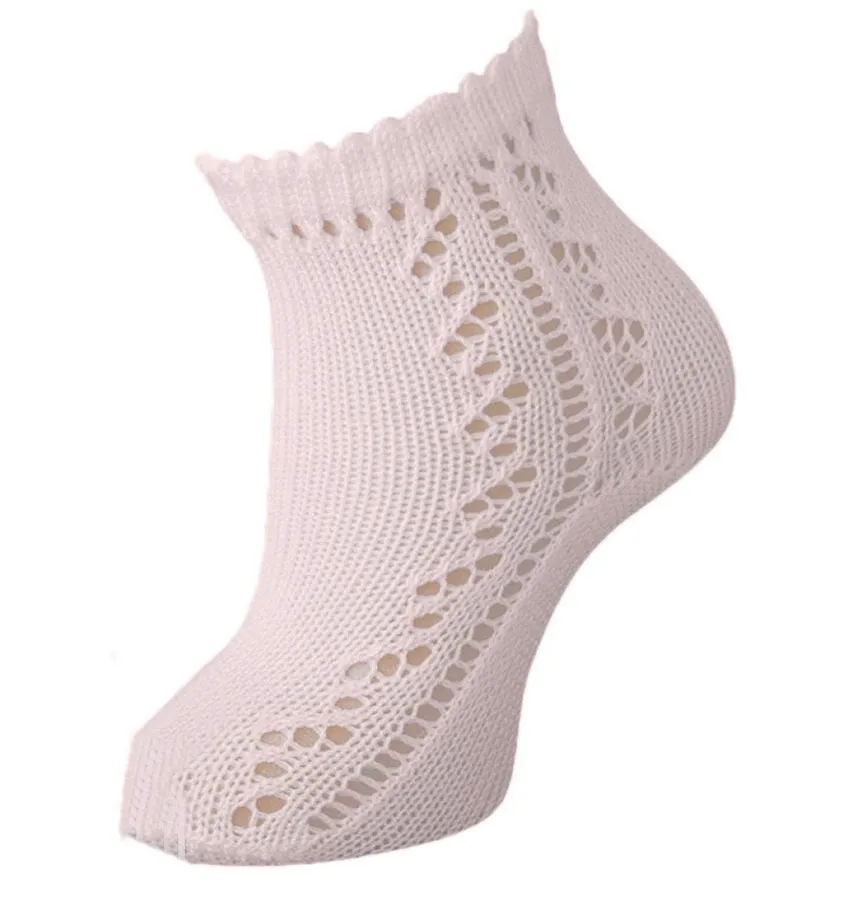 Carlomagno Openwork Sock Pink