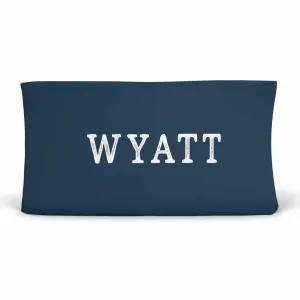 Color Story | Dark Navy Personalized Changing Pad Cover