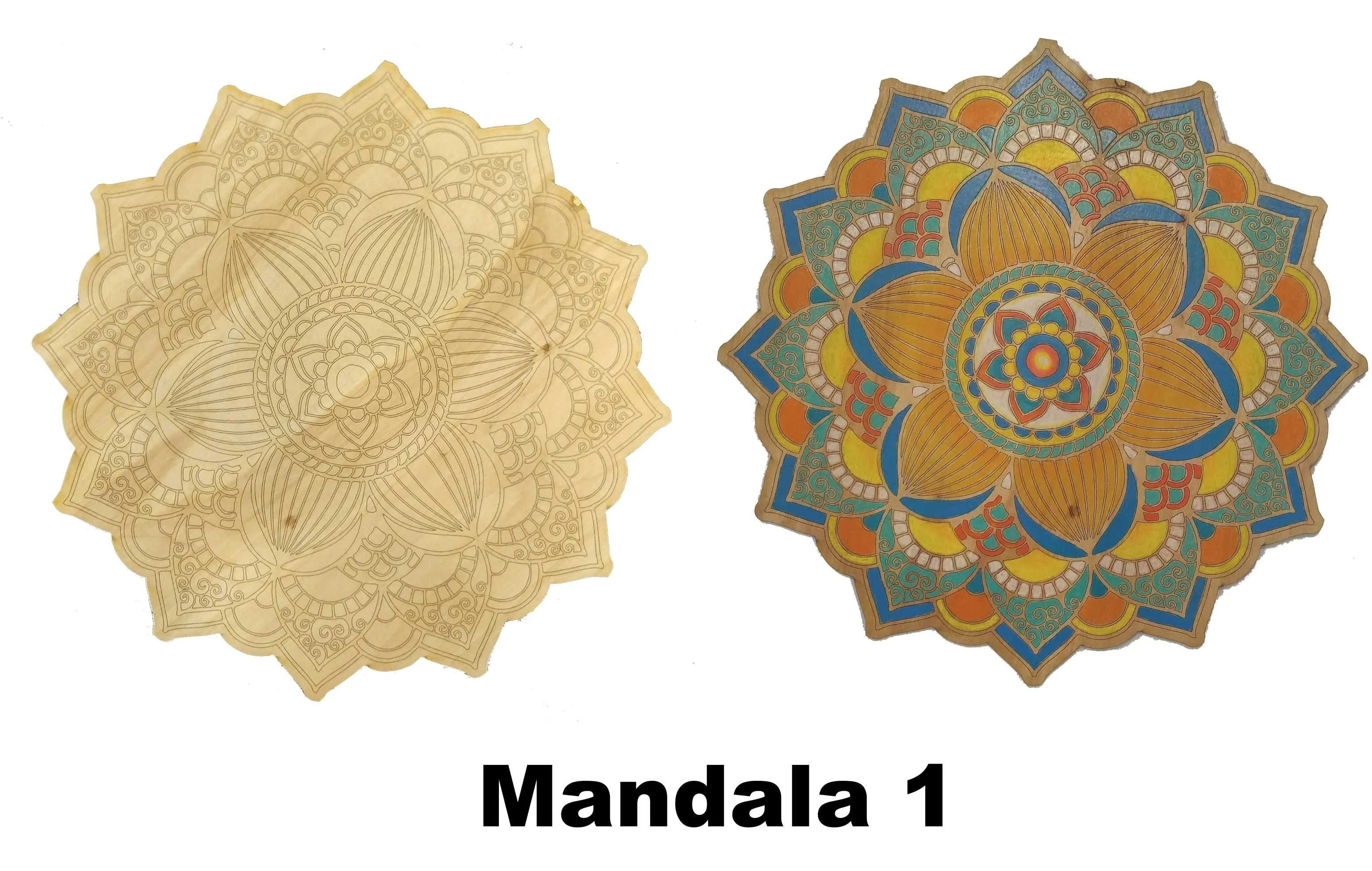 DIY - Adult Coloring - Wood Mandala 1