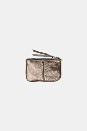 Elsa Leather Card Case in Bronze