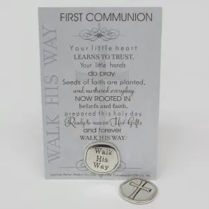 First Communion Gift: Handmade Pewter Coin