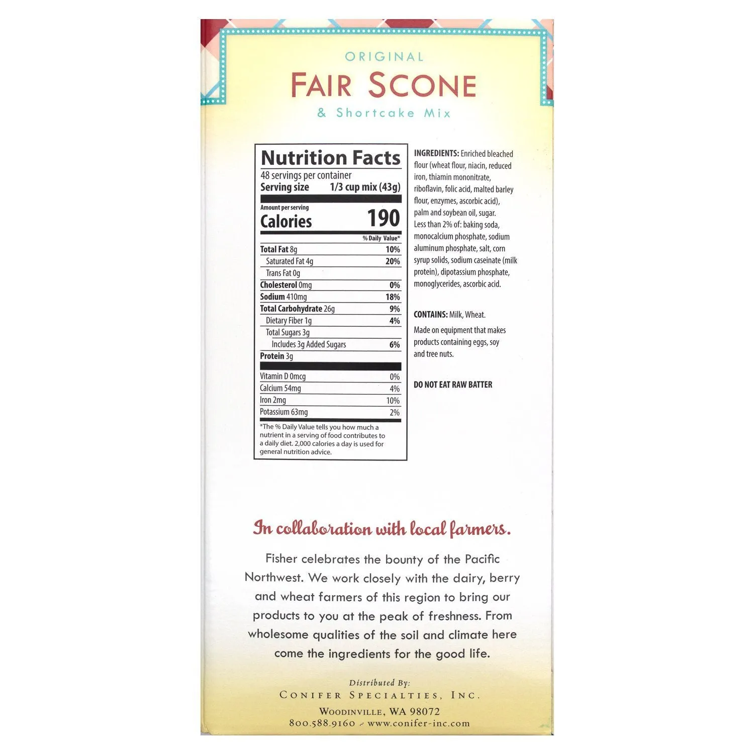 Fisher Original Fair Scone & Shortcake Mix