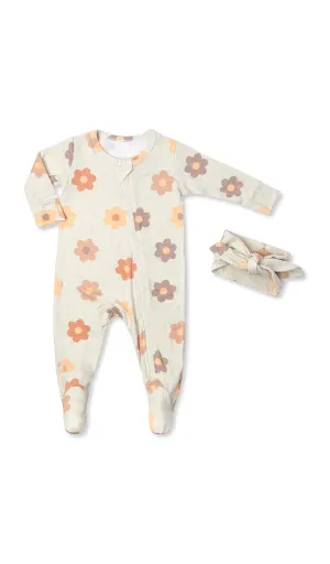 Footie 2-Piece - Daisies