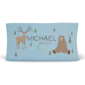 Forest Friends Personalized Changing Pad Cover