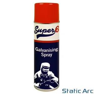 GALVANISING SPRAY PAINT ANTI CORROSIVE RUST PROTECT METAL 300ml SUPER6 1808