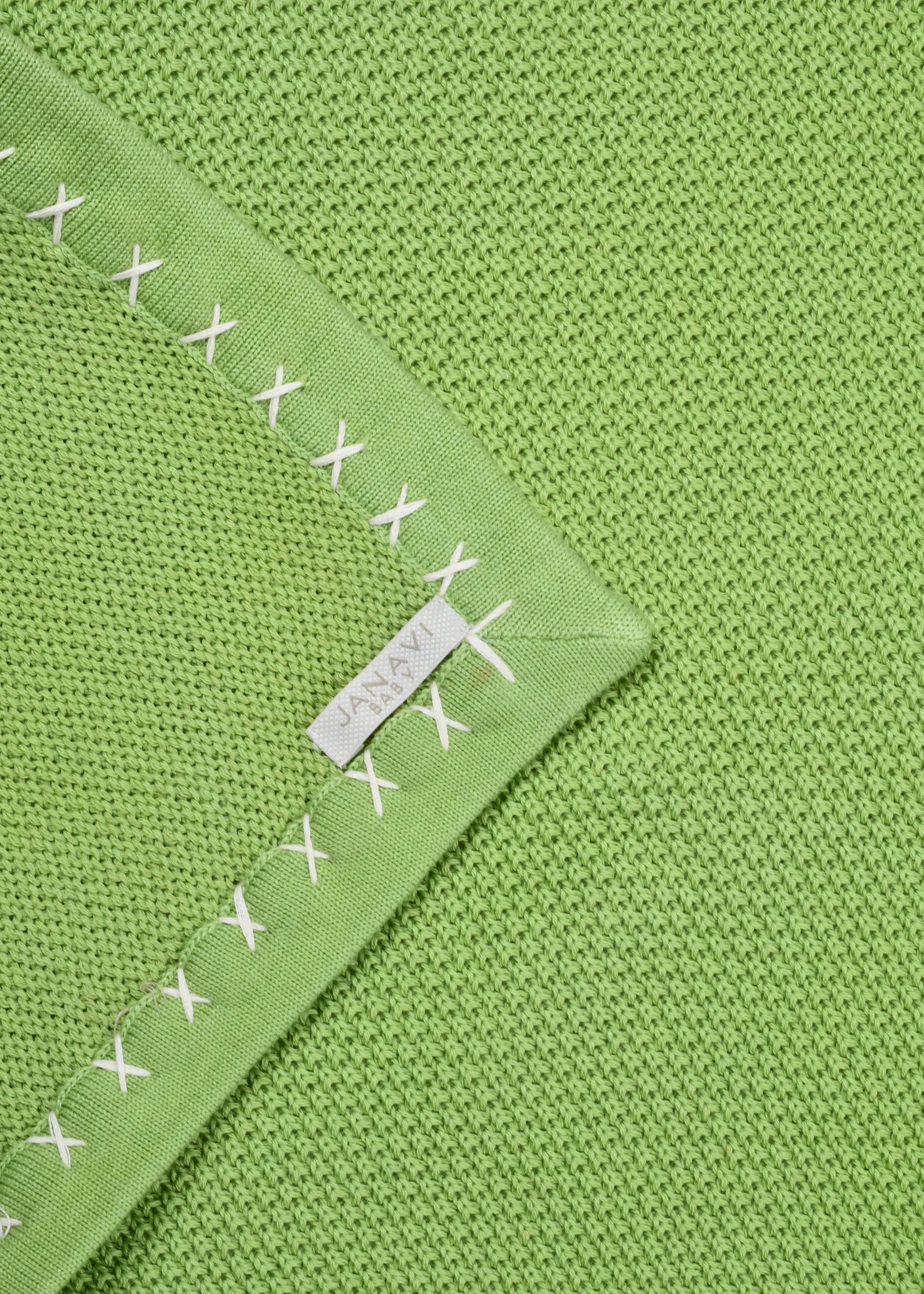 Green Baby Blanket in Cotton