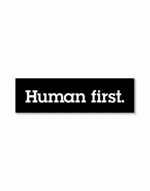 Human First Sticker