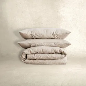 LINEN DUVET COVER SET | NATURAL