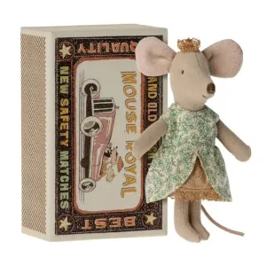 Maileg Princess Mouse Little Sister In Matchbox