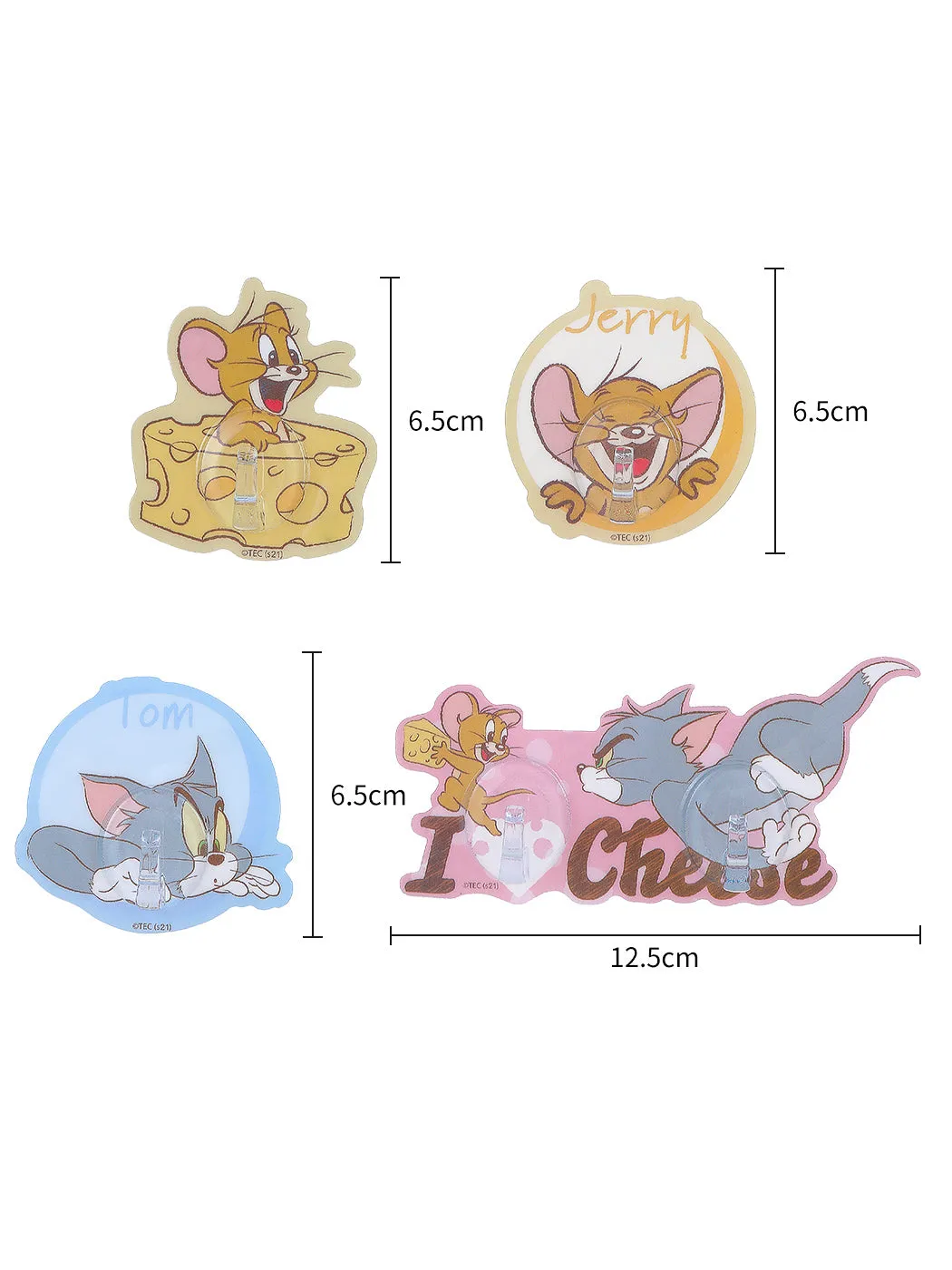 MINISO Tom & Jerry I Love Cheese Collection Traceless Hook