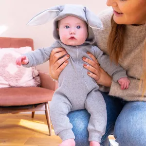 Organic Fluffy Tail Bunny Rabbit Baby Onesie - 6-12 Months