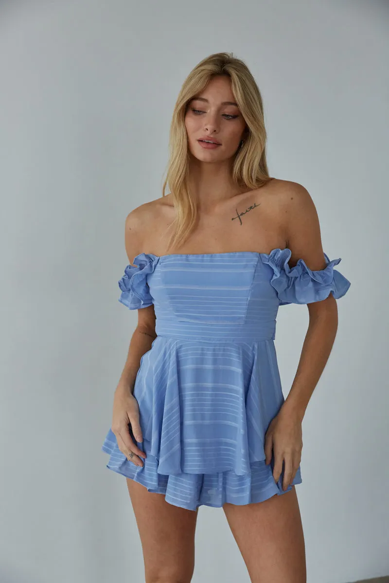 Presley Off-The-Shoulder Ruffle Romper