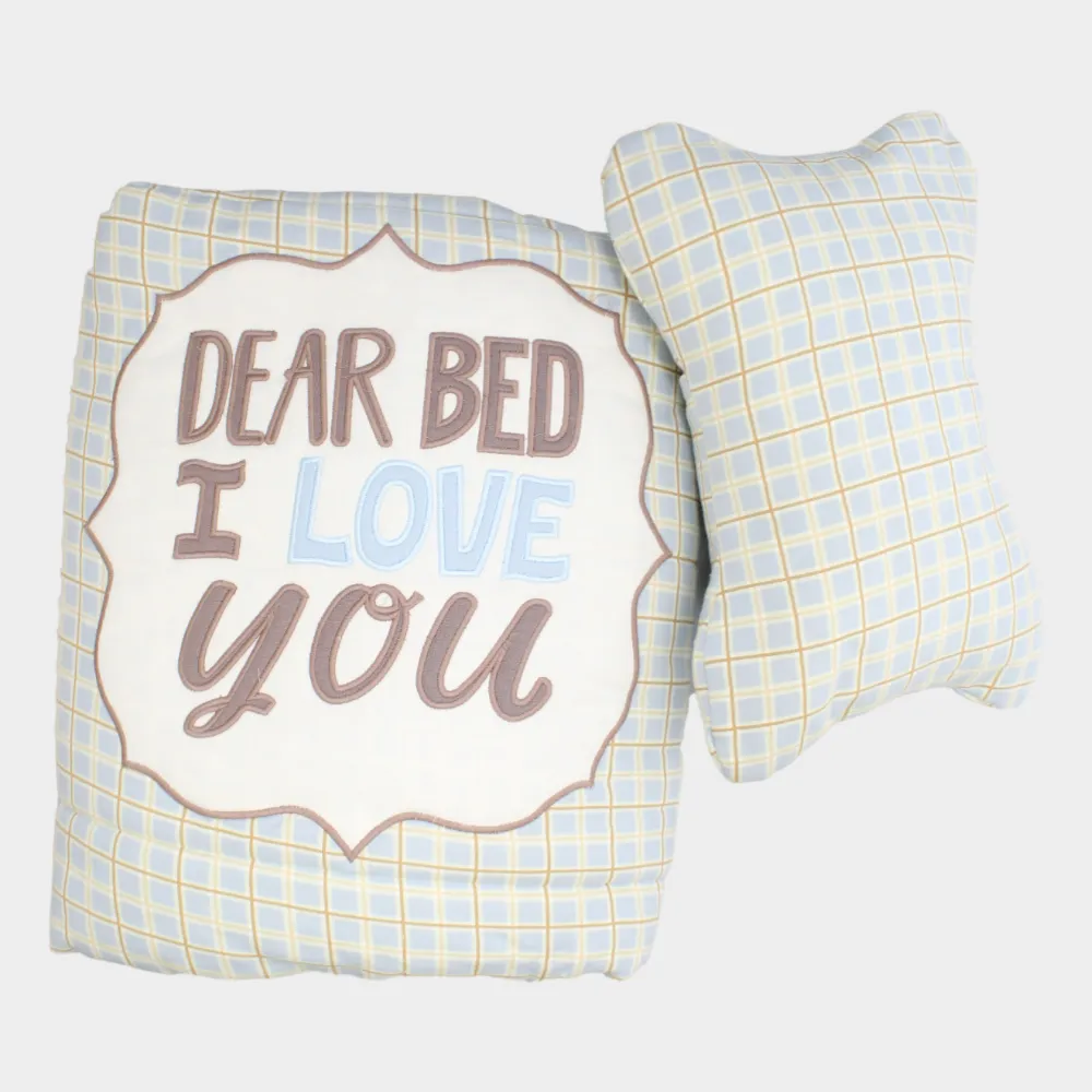 "Dear Bed, I Love You" Baby Blanket   Pillow