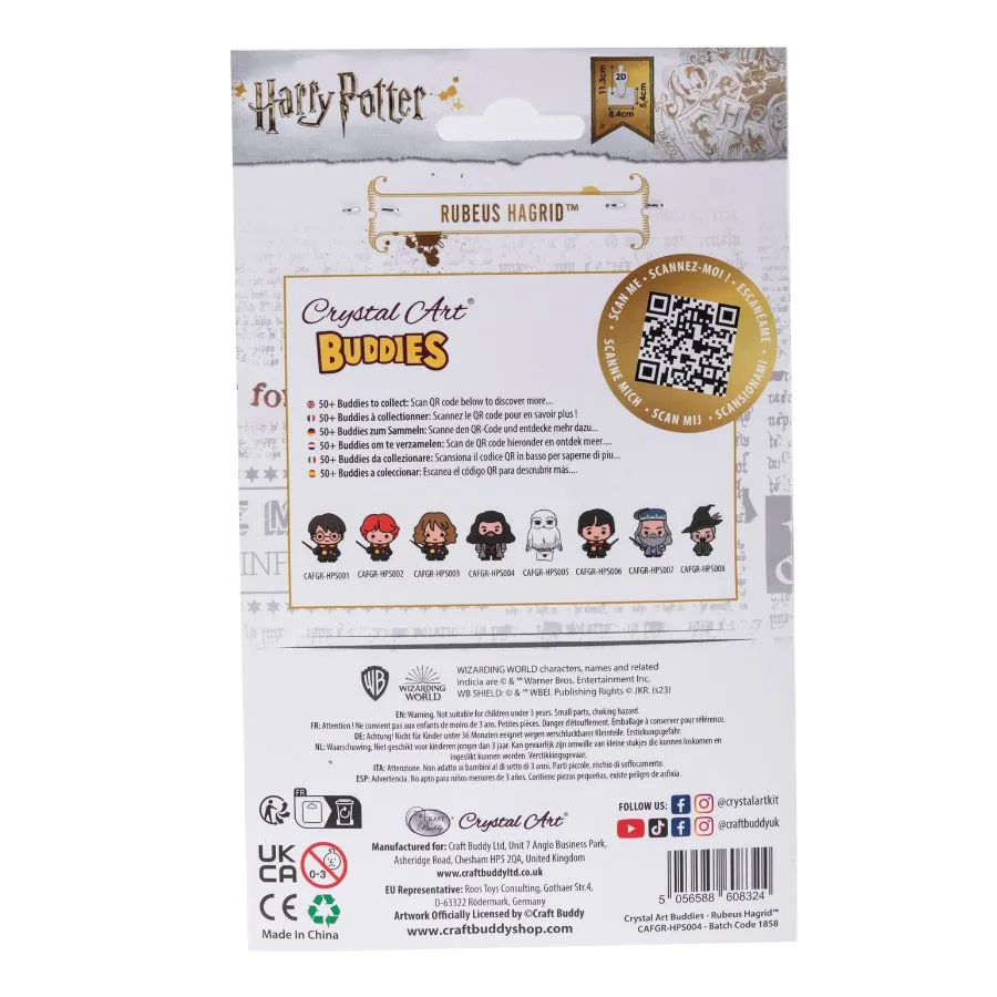 "Rubeus Hagrid" Crystal Art Buddies Harry Potter Series 3