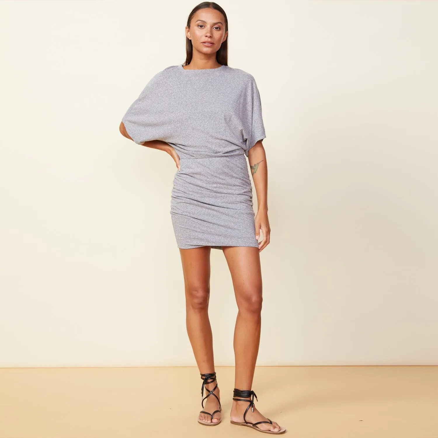 Shirred Mini Dress