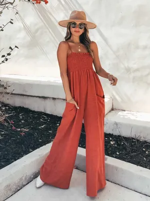 Sling Pocket High Waist Jumpsuit